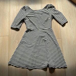 Black and white stripped dress